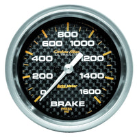 Thumbnail for AutoMeter Gauge Brake Pressure 2- 5/8in 1600PSI Digital Stepper Motor - Carbon Fiber