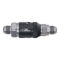 Thumbnail for DeatschWerks 10AN Male Flare Quick Disconnect Dry Break Fitting - 2 Pieces Anodized Matte Black