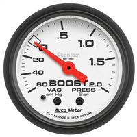 Thumbnail for Autometer Phantom 2-1/16in 60CM/HG - 2.0 Bar - Mechanical Gauge