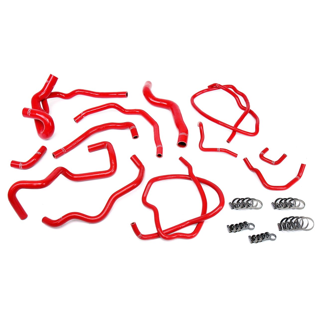 HPS Red Reinforced Silicone Radiator + Heater Hose Kit Coolant for Mazda 07-09 Mazdaspeed 3 2.3L Turbo
