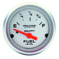 Thumbnail for Autometer Ultra-Lite 52mm 240 OHMS Empty/33 OHMS Full Short Sweep Electronic Fuel Level Gauge