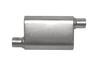Thumbnail for Gibson CFT Superflow Offset/Offset Oval Muffler - 4x9x13in/2.5in Inlet/2.5in Outlet - Stainless