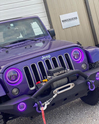 Thumbnail for Oracle 7in High Powered LED Headlights - Black Bezel - ColorSHIFT - BC1 SEE WARRANTY