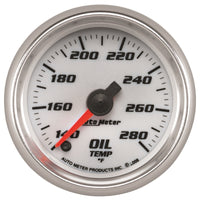 Thumbnail for Autometer Pro-Cycle Gauge Oil Temp 2 1/16in 140-280f Digital Stepper Motor White