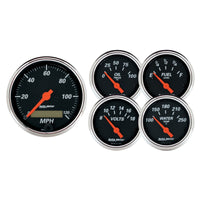 Thumbnail for Autometer Designer 3-3/8in & 2-1/16in Kit Box-Elec Speedo & Elec Oil Press H2O Temp Volt Fuel Level