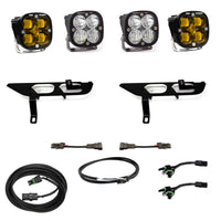 Thumbnail for Baja Designs 2021+ Ford F150 Fog Pocket Kit SAE Amber Squadron Pro DC