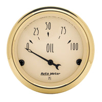 Thumbnail for AutoMeter Gauge Oil Press 2-1/16in. 100PSI Elec Golden Oldies