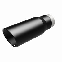 Thumbnail for MagnaFlow Tip Stainless Black Coated Single Wall Round Single Outlet 5in Dia 3.5in Inlet 14.5in L