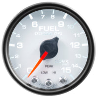 Thumbnail for Autometer Spek-Pro Gauge Fuel Press 2 1/16in 15psi Stepper Motor W/Peak & Warn Wht/Blk