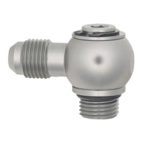 Thumbnail for DeatschWerks 6AN ORB Male to 6AN Male Flare Low Profile 90-Degree Swivel - Anodized DW Titanium