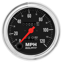 Thumbnail for Autometer Traditional Chrome 3-3/8in 120 MPH In-Dash Full Sweep Mechanical Speedometer