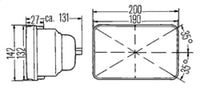 Thumbnail for Hella Vision Hlmp Kit 190X132Mm H4 12V (Qty 2) (Legal in US for MOTORCYLCES ONLY)