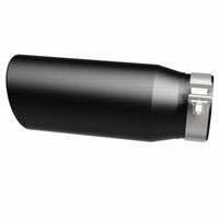Thumbnail for MagnaFlow Tip Stainless Black Coated Single Double Round Single Outlet 5in Dia 4in Inlet 13in L