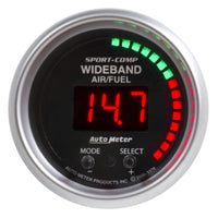 Thumbnail for Autometer Sport-Comp 52mm Air/Fuel Ratio Pro Plus Digital w/ Peak & Warning Gauge