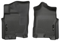 Thumbnail for Husky Liners 2016 Nissan Titan XD Crew Cab WeatherBeater Front Row Black Floor Liners