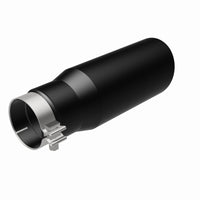 Thumbnail for MagnaFlow Tip Stainless Black Coated Single Wall Round Single Outlet 5in Dia 3.5in Inlet 14.5in L