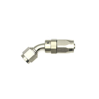 Thumbnail for DeatschWerks 6AN Female Swivel 45-Degree Hose End CPE - Anodized Matte Black