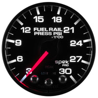Thumbnail for Autometer Spek-Pro Gauge Rail Press 2 1/16in 30Kpsi Stepper Motor W/Peak & Warn Blk/Blk
