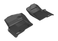 Thumbnail for 3D MAXpider 2010-2014 Ford F-150 Regular/Supercab/Supercrew Kagu 1st Row Floormat - Black