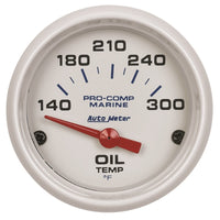 Thumbnail for Autometer Marine White Ultra-Lite 2-1/16in Electric Oil Temperature Gauge 140-300 Deg F
