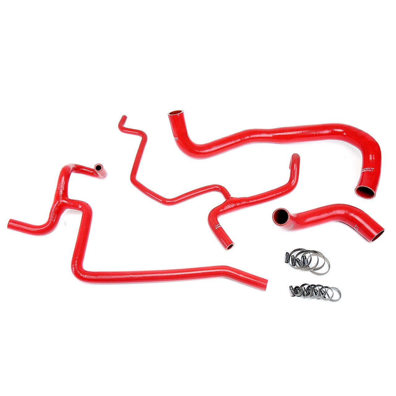 HPS Red Reinforced Silicone Radiator + Heater Hose Kit Coolant for Dodge 11-18 Charger 5.7L V8 Non Pursuit