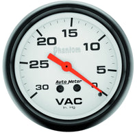 Thumbnail for Autometer Phantom 2 5/8in Phantom Mechanical  Vacuum Gauge