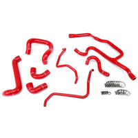Thumbnail for HPS Reinforced Red Silicone Radiator Hose + Heater Hose Kit Coolant for BMW 88-92 E30 325i 325is 325ix 2.5L US Spec
