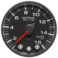 Thumbnail for Autometer Spek-Pro Gauge Nitrous Press 2 1/16in 1600psi Stepper Motor W/Peak & Warn Blk/Blk