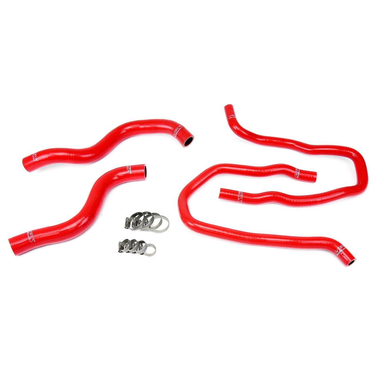 HPS Red Reinforced Silicone Radiator + Heater Hose Kit for Honda 13-17 Accord 2.4L LHD