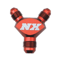 Thumbnail for Nitrous Express 4AN x 4AN x 4AN Billet Pure-Flo Y Fitting - Red