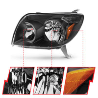 Thumbnail for ANZO 2003-2005 Toyota 4Runner Crystal Headlights Black