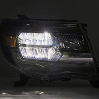 Thumbnail for AlphaRex 05-11 Toyota Tacoma LUXX Crystal Headlights Plank Style Design Black w/Activation Light/DRL