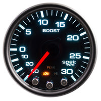 Thumbnail for Autometer Spek-Pro Gauge Vac/Boost 2 1/16in 30Inhg-30psi Stepper Motor Peak & Warn Black/Smoke/Black