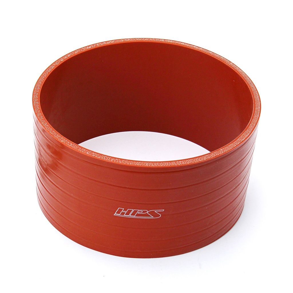 HPS 4.5" ID , 4" Long High Temp 4-ply Aramid Reinforced Silicone Straight Coupler Hose Orange (114mm ID , 102mm Length)