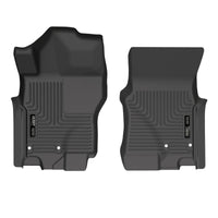 Thumbnail for Husky Liners  2022 Nissan Frontier King Cab Ext. Cab/CC  WeatherBeater Black Front Floor Liners
