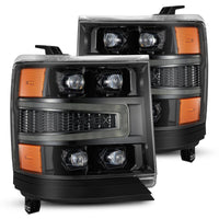 Thumbnail for AlphaRex 16-18 Chevy 1500HD NOVA-Series LED Proj Headlghts Alpha BK Atv Lgt/SeqSig & DRL(Req 810023)