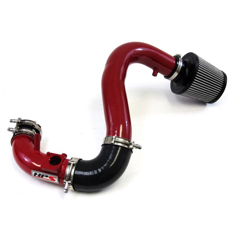 HPS Cold Air Intake Kit 07-13 Mazda Mazdaspeed 3 2.3L Turbo, Converts to Shortram, Red