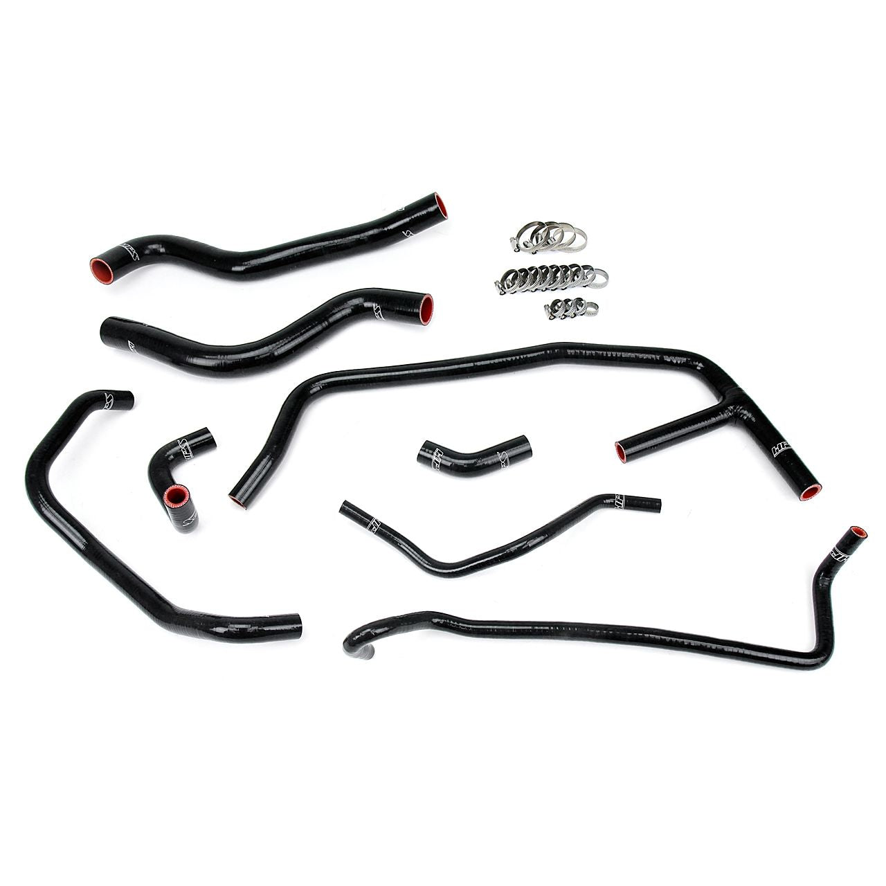 HPS Black Reinforced Silicone Radiator and Heater Hose Kit Coolant for Ford 2015-2019 Mustang Ecoboost 2.3L Turbo
