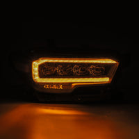 Thumbnail for AlphaRex 16-20 Toyota Tacoma NOVA LED Projector Headlight Plank Style Alpha Black w/Activation Light