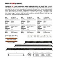 Thumbnail for Go Rhino Xplor Blackout Combo Series Sgl Row LED Light Bar w/Amber (Side/Track Mount) 31.5in. - Blk