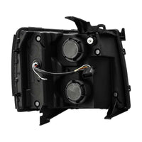 Thumbnail for AlphaRex 07-13 Chevy 1500 LUXX LED Proj Headlights Plank Style Jet Blk w/ Activ Light/Seq Signal/DRL