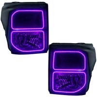 Thumbnail for Oracle Ford F250/350 11-16 Halo Kit (Square Ring Design) - ColorSHIFT w/ BC1 Controller SEE WARRANTY