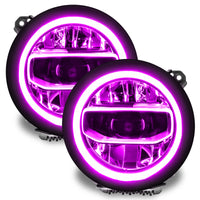 Thumbnail for Oracle Jeep Wrangler JL/Gladiator JT RGB+W Headlight DRL Upgrade Kit - ColorSHIFT SEE WARRANTY