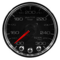 Thumbnail for Autometer Spek-Pro Gauge Water Temp 2 1/16in 300f Stepper Motor W/Peak & Warn Blk/Chrm