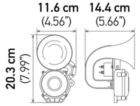 Thumbnail for Hella Horn Kit Bx Black Air 1Tone 12/24V