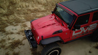 Thumbnail for DV8 Offroad 07-18 Jeep Wrangler JK Metal Heat Dispersion Hood - Primer Black