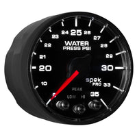 Thumbnail for Autometer Spek-Pro - Nascar 2-1/16in Water Press 0- 35 psi Bfb Sp