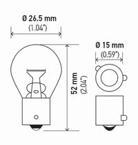 Thumbnail for Hella Bulb 7507 12V 21W Bau15S S8 Namber (2)
