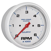 Thumbnail for Autometer Marine White Ultra-Lite 5in In-Dash Tachometer 0-6K RPM