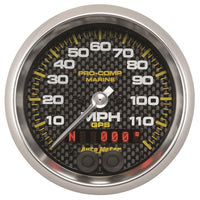 Thumbnail for Autometer Marine Carbon Fiber Ultra-Lite 3-3/8in 120MPH GPS Speedometer Gauge